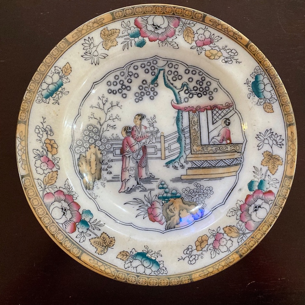Antique Gildea & Walker Plate with Chinese Tea Scene